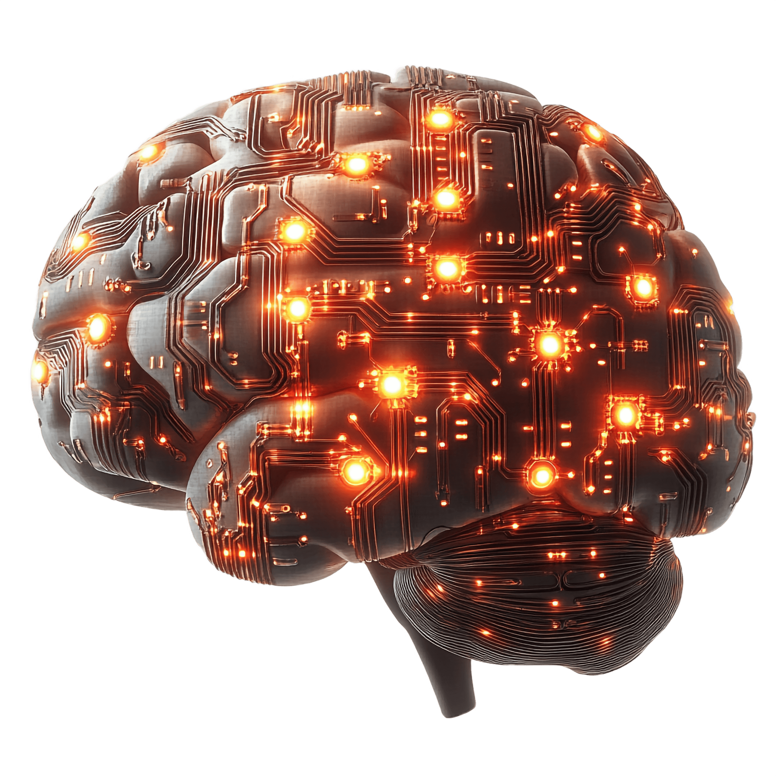 Image of an AI generated brain